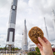 A DoubleTree cookie at the Kennedy Space Center.
